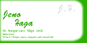 jeno haga business card